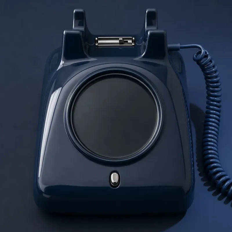 Deep navy vintage rotary telephone